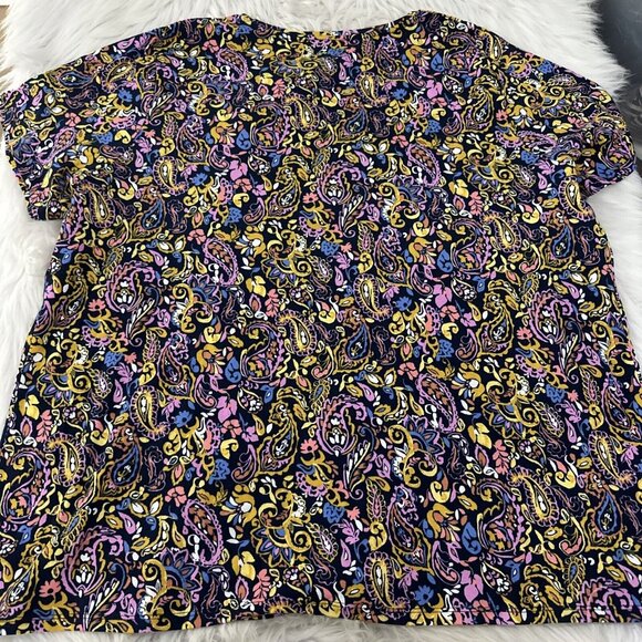 Croft and Barrow NWT womens The Classic Tee 3X short sleeve crew damask - Picture 11 of 12